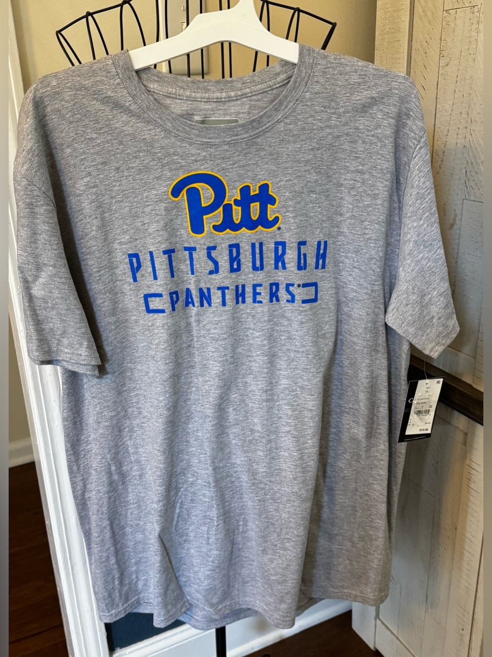 New Pitt Pittsburgh Panthers T-Shirt Steel Heather Gray Women’s Extra Large XL